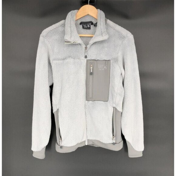 Mountain Hardwear Women Polartec Monkey Jacket M Gray Full Zip Fuzzy Outdoor - Picture 1 of 10